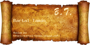 Bartal Tamás névjegykártya